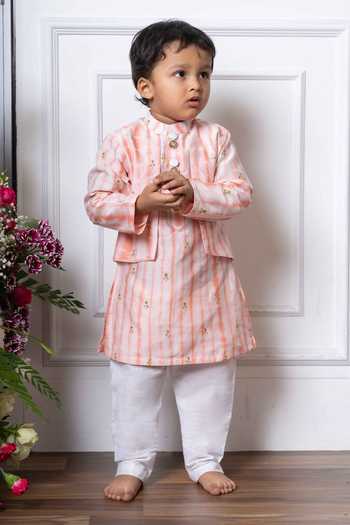 Kirti Agarwal - Pret N Couture Tie-Dye Embroidered Kurta & Pant Set 