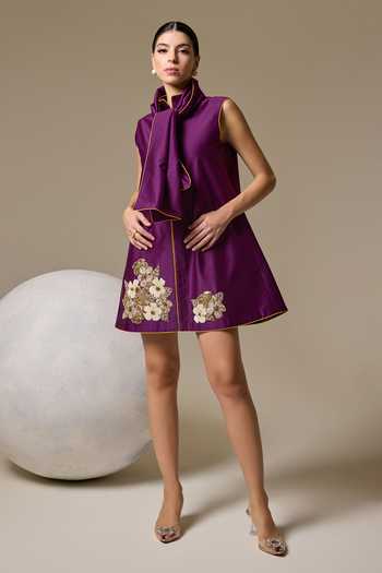 RICHA AHLUWALIA Plumeria Punch A-Line Dress 
