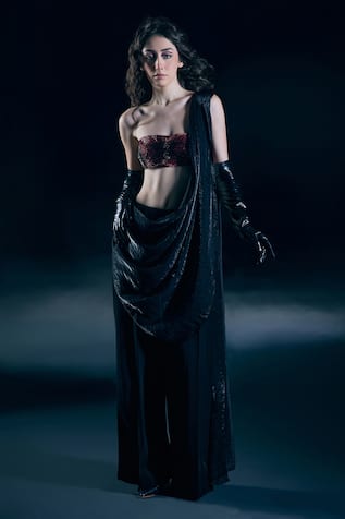 Nirmooha Seraph Eclipse Pant Saree With Blouse 