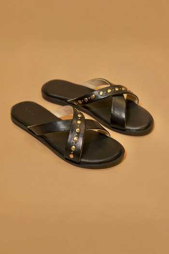 Dmodot Pelle Incrocio Flats 