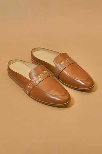 Dmodot Hoffler Ricamo Cuoio Mules 