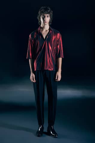 Nirmooha Altair Flame Red Lycra Shirt 