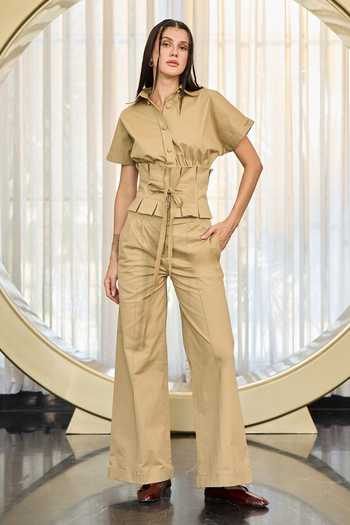 Kay Kay Naoria Solid Shirt & Pant Set 