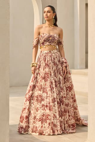 Diyarajvvir Floral Print Lehenga Set 