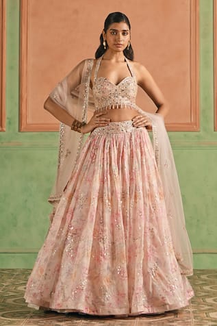 Lashkaraa Floral Embroidered Lehenga Set 