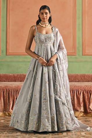 Lashkaraa Floral Embroidered Anarkali Set 