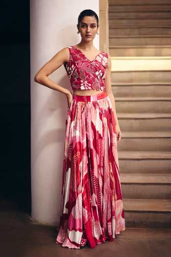 Studio Radical Magnolia Embroidered Top With Skirt 