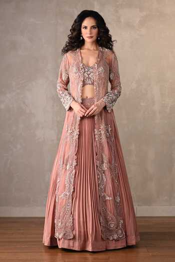 Onaya Mirror Sequin Work Jacket Lehenga Set 