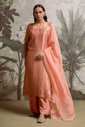 Parshya Banarasi Tissue Kurta Set 