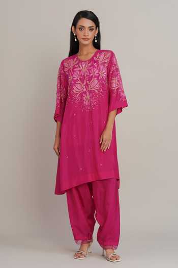 One Not Two Floral Applique Kurta & Salwar Set 