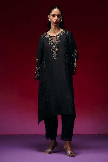 One Not Two Floral Applique Work Kurta & Pant Set 