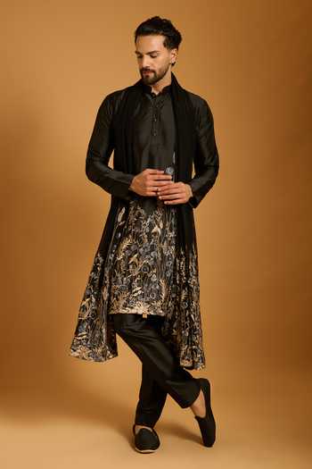 Siddartha Tytler Zari Foliage Work Kurta Set 