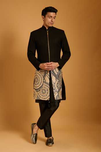 Siddartha Tytler Metallic Applique Sherwani Set 