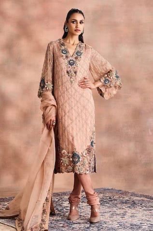 Supria Munjal Floral Lattice Kurta Set 