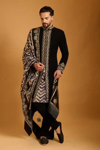 Siddartha Tytler Zari Embroidered Sherwani Set 