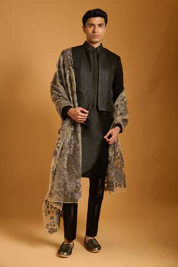 Siddartha Tytler Zari Embroidered Dupatta 