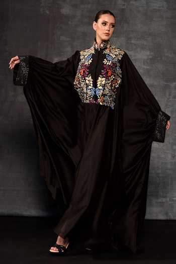 Samant Chauhan Embroidered Bodice Abaya Kaftan 