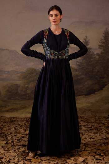 Samant Chauhan Floral Embroidered Gown 