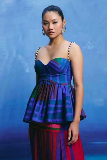 ZiP by Payal & Zinal Ocean Kiss Peplum Corset 