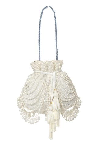 SG Collection By Sonia Gulrajani Pearl Embellished Potli Bag 