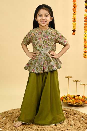 Taber Tikri Zari Work Top & Sharara Set 