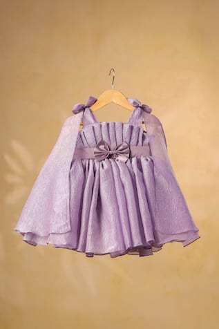 Casa Ninos Organza Crush Bow Dress 