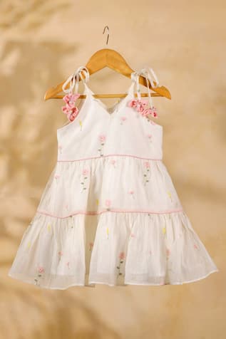 Casa Ninos Floral Mist Tiered Dress 
