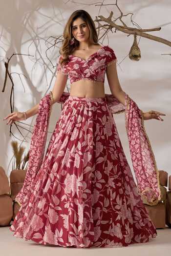 Damoiselle Madhubala Printed Lehenga Set 
