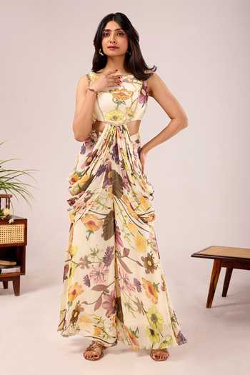 Damoiselle Dori Iris Printed Pant Set 