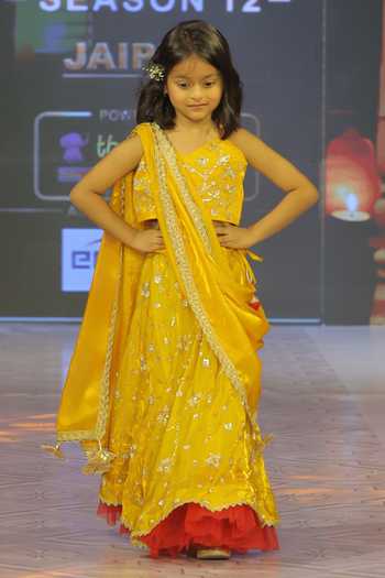 Yuvraani Jaipur Yellow Silk Lehenga Set 