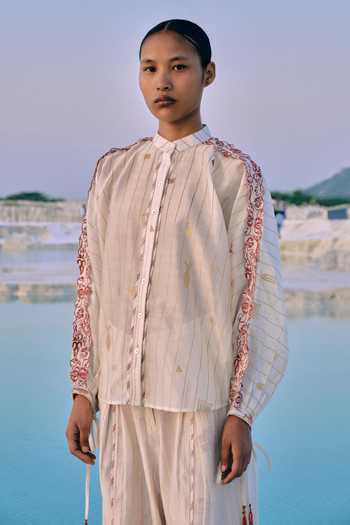 Ahmev Shwe Stripe Dolman Shirt 