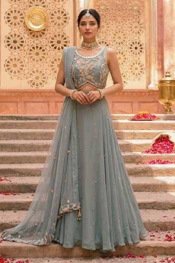 Seams Pret And Couture Zivaah Embroidered Georgette Lehenga Set 