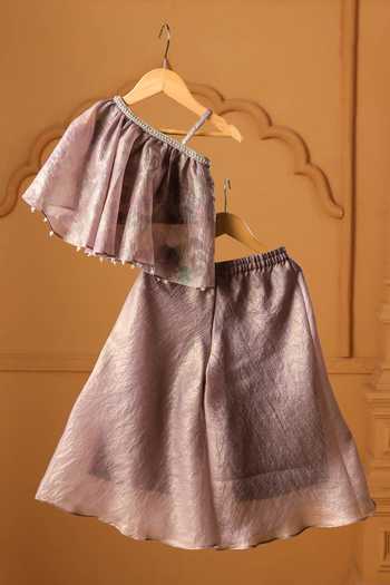 Casa Ninos Moonlit Lavender Sharara Set 
