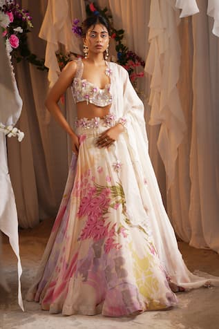 Shwetanga Printed Lehenga Set 