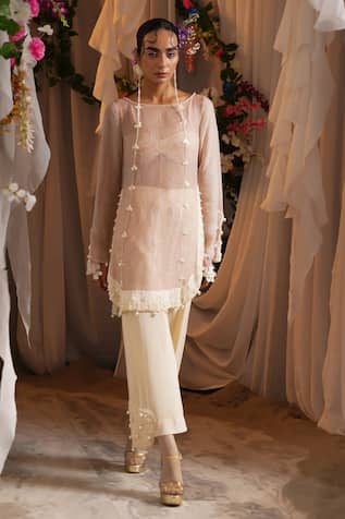 Shwetanga Organza Sheer Kurta Set 