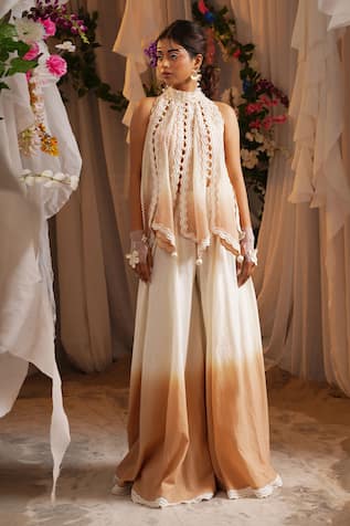 Shwetanga Halter Neck Top & Palazzo Set 