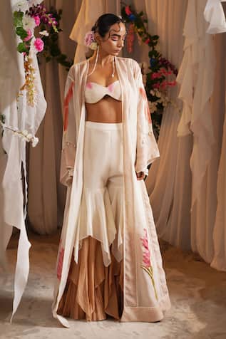 Shwetanga Printed Jacket Set 