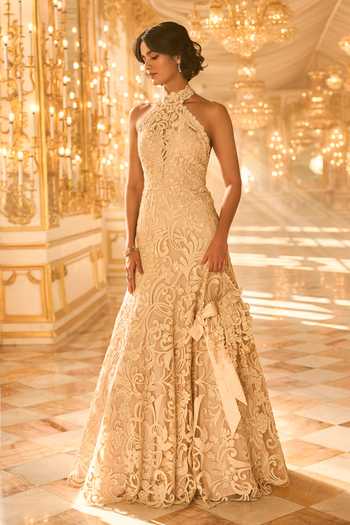 Seema Gujral Abstract Embroidered Gown