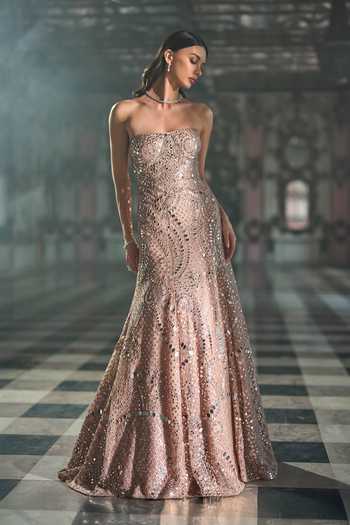 Seema Gujral Mirror Work Embroidered Gown