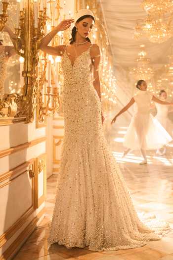 Seema Gujral Embellished Net Gown
