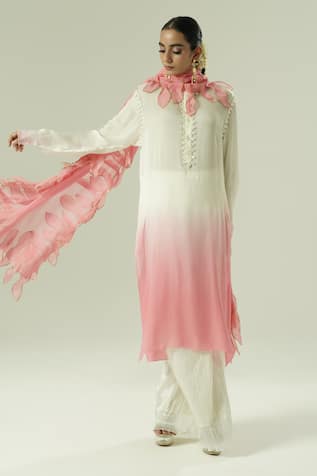 Shwetanga Ombre Embroidered Kurta Set 
