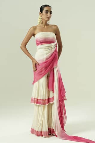 Shwetanga Organza Top & Sharara Set 