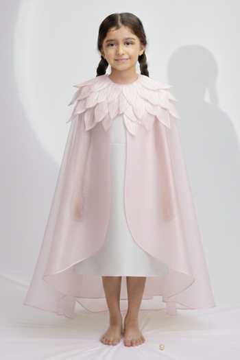 MI Dulce AN'YA Petal Embroidered Cape With Dress 