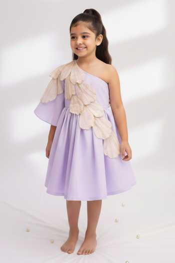 MI Dulce AN'YA One Shoulder Embroidered Dress 
