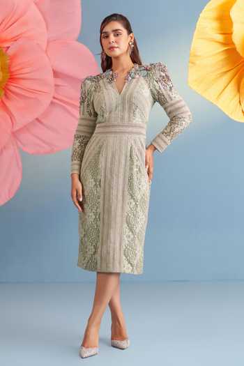 Parul And Preyanka Almond Blaire Dress 