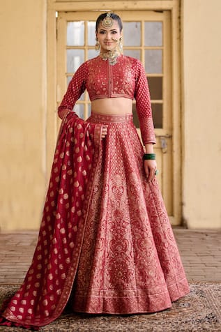 Safaa Subhanallah Zari Work Bridal Lehenga Set 