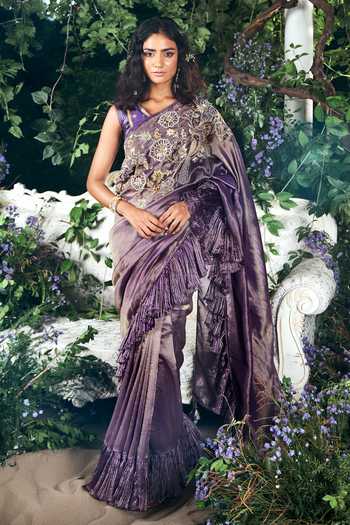 Shreeka Embroidered Saree & Blouse Set 