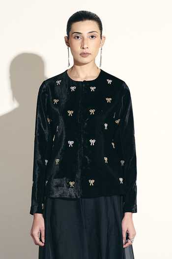 Shimona Velvet Bow Jacket 