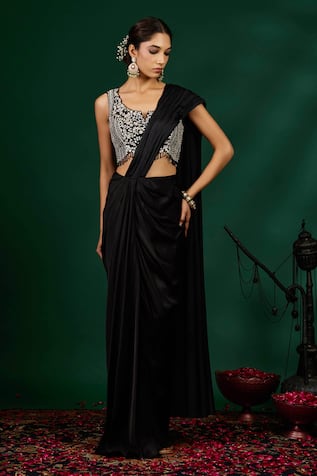 Omana By Ranjana Bothra Ashley Draped Saree With Blouse 