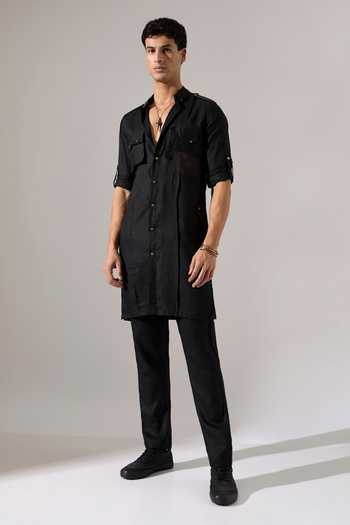 Son Of A Noble Snob Aaron Linen Kurta Set 